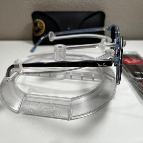 Ray-Ban Leonard sunglasses (RB2193). Polished havana on light blue/blue lens main image 4